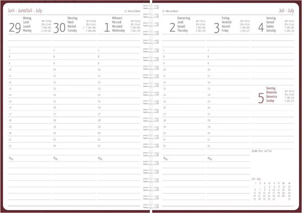 Produktbild: Wochenplaner Nature Line Flower Ringbuch 2027