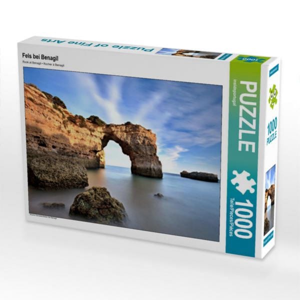 CALVENDO Puzzle Fels bei Benagil | 1000 Teile Lege-Größe 64x48cm Foto-Puzzle für glückliche Stunden