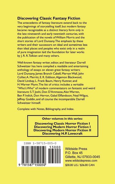 Produktbild: Discovering Classic Fantasy Fiction