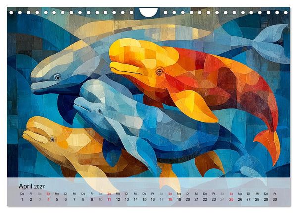 Produktbild: Nordlicht in Facetten. Die Arktis in geometrischer Bildsprache (Wandkalender 2027 DIN A4 quer), CALVENDO Monatskalender
