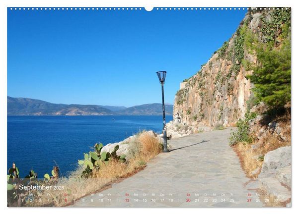 Produktbild: Nafplio &ndash; griechische Perle des Peloponnes (hochwertiger Premium Wandkalender 2026 DIN A2 quer), Kunstdruck in Hochglanz