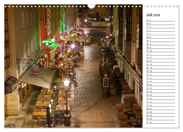 Produktbild: Eine Nacht in Dresden (Wandkalender 2026 DIN A3 quer), CALVENDO Monatskalender