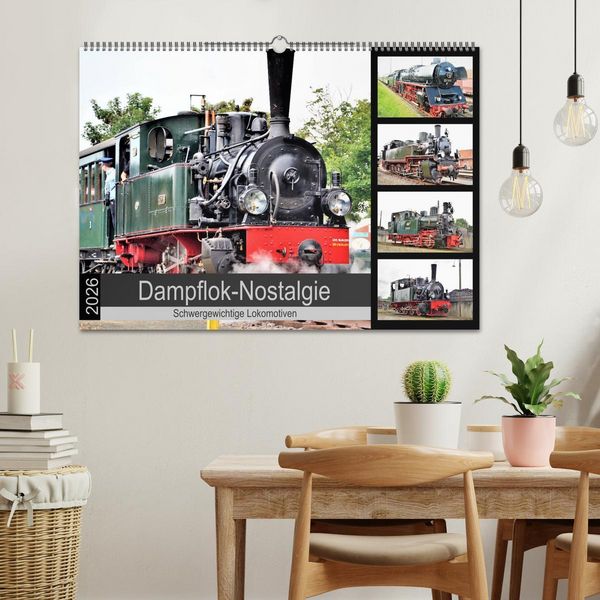 Produktbild: Dampflok-Nostalgie - 2026 schwergewichtige Lokomotiven (Wandkalender 2026 DIN A2 quer), CALVENDO Monatskalender