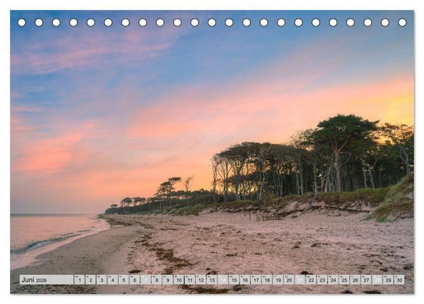 Produktbild: Wundersch&ouml;ne Ostsee - Traumhafte Stimmungen entlang der K&uuml;ste (Tischkalender 2026 DIN A5 quer), CALVENDO Monatskalender