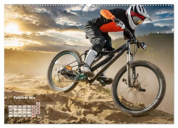 Produktbild: Abfahrtsrausch Downhill Aktion (hochwertiger Premium Wandkalender 2026 DIN A2 quer), Kunstdruck in Hochglanz