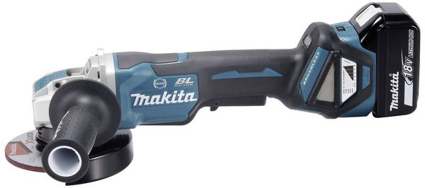 Produktbild: Makita DGA519RTJ Akku-Winkelschleifer 125 mm inkl. 2. Akku, inkl. Ladeger&auml;t 18 V 5 Ah