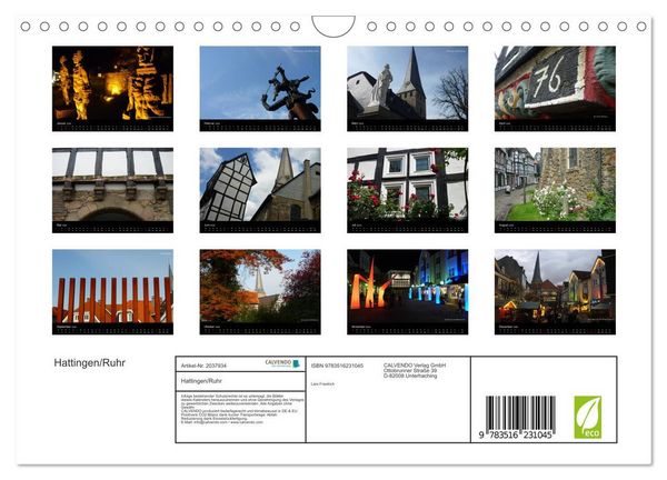 Produktbild: Hattingen/Ruhr (Wandkalender 2026 DIN A4 quer), CALVENDO Monatskalender