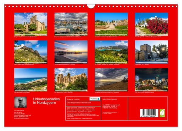 Produktbild: Urlaubsparadies in Nordzypern (Wandkalender 2026 DIN A3 quer), CALVENDO Monatskalender