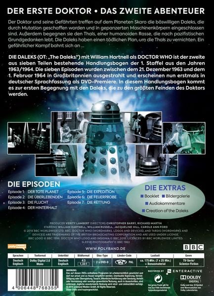 Produktbild: Doctor Who - Der erste Doktor: Die Daleks [2 DVDs]