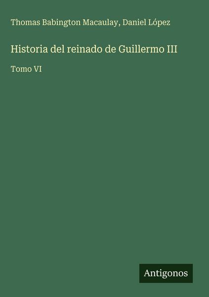 Produktbild: Historia del reinado de Guillermo III