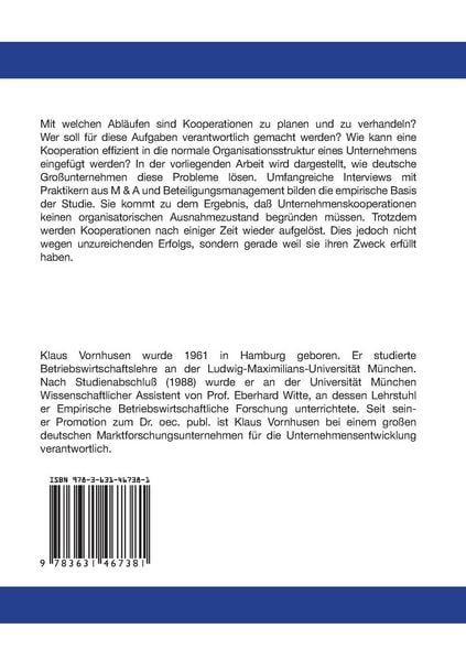 Produktbild: Die Organisation von Unternehmenskooperationen