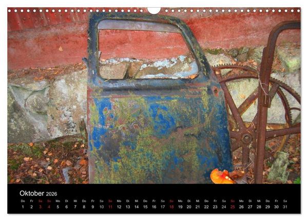 Produktbild: Schrottautos im Kyrk&ouml; Mosse (Wandkalender 2026 DIN A3 quer), CALVENDO Monatskalender