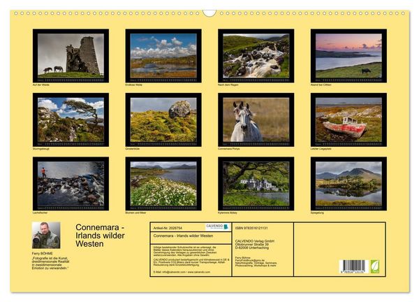 Produktbild: Connemara - Irlands wilder Westen (Wandkalender 2026 DIN A2 quer), CALVENDO Monatskalender