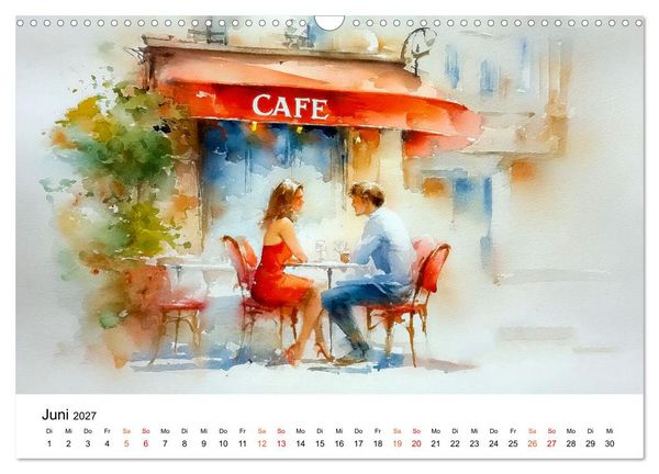 Produktbild: Paris in sanften Farben (Wandkalender 2027 DIN A3 quer), CALVENDO Monatskalender