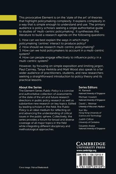 Produktbild: Making Policy in a Complex World