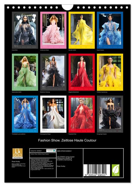 Produktbild: Fashion Show. Zeitlose Haute Coutour (Wandkalender 2026 DIN A4 hoch), CALVENDO Monatskalender