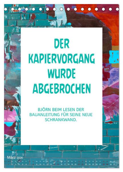 Produktbild: Lach du nur! - Flotte Spr&uuml;che schnell erkl&auml;rt (Tischkalender 2026 DIN A5 hoch), CALVENDO Monatskalender