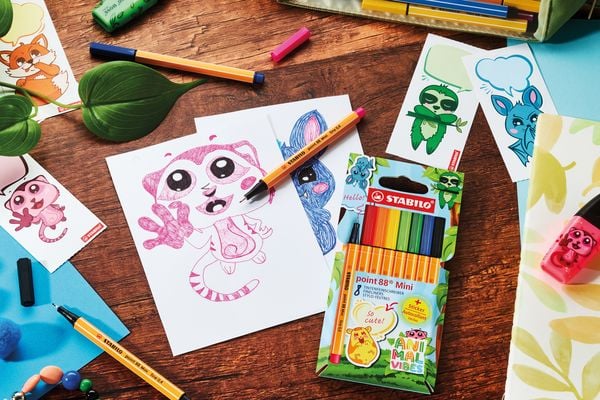 Produktbild: STABILO Fineliner point 88 Mini Animal Vibes, 8er Set