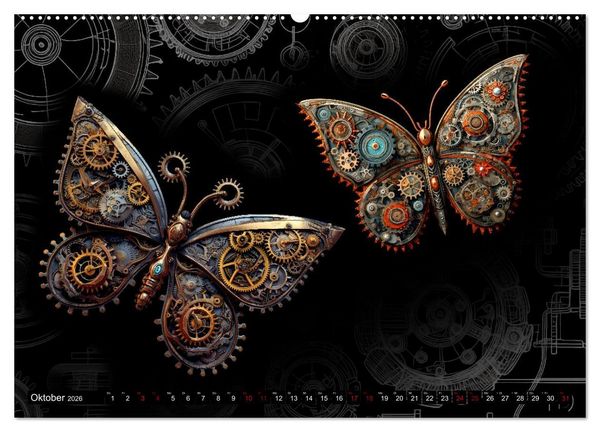 Produktbild: Mechanische Steampunk Tierwelt (hochwertiger Premium Wandkalender 2026 DIN A2 quer), Kunstdruck in Hochglanz