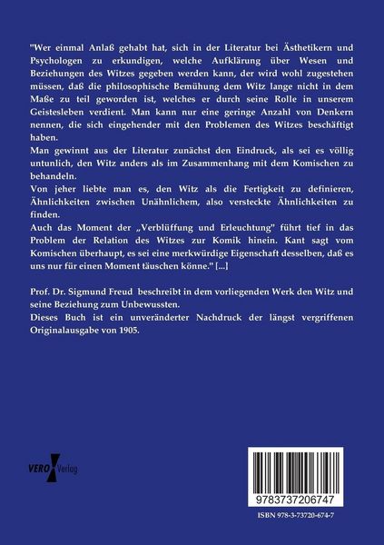 Produktbild: Der Witz und seine Beziehung zum Unbewussten