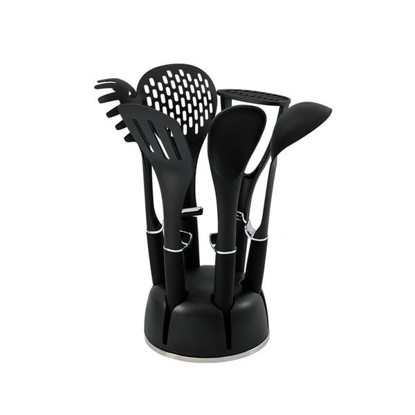 Produktbild: neuetischkultur 7-tlg. K&uuml;chenhelfer-Set Metallic Black 7-tlg. K&uuml;chenhelfer-Set Metallic Black