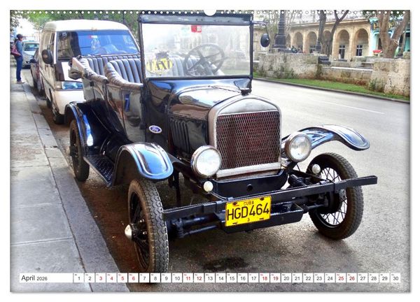 Produktbild: Tin Lizzie - Ford Modell T in Kuba (Wandkalender 2026 DIN A2 quer), CALVENDO Monatskalender