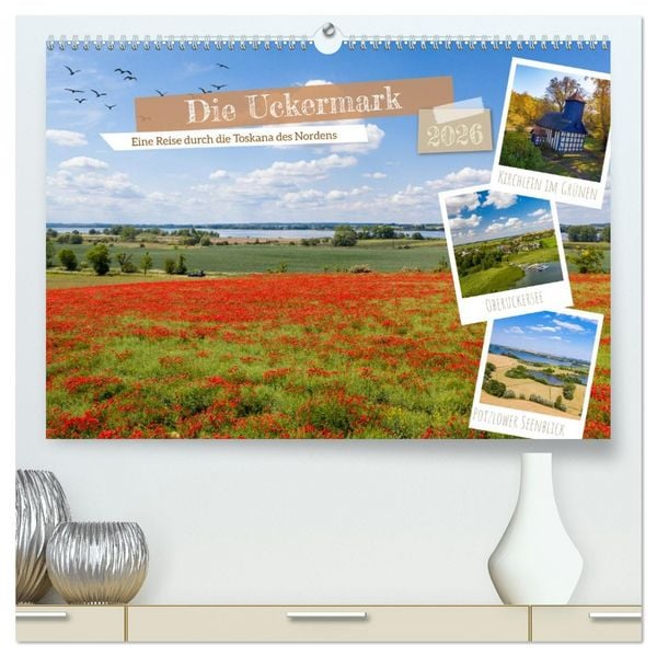 Die Uckermark - Eine Reise durch die Toskana des Nordens (hochwertiger Premium Wandkalender 2026 DIN A2 quer), Kunstdruck in Hochglanz