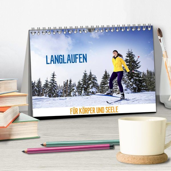 Produktbild: Langlaufen - f&uuml;r K&ouml;rper und Seele (Tischkalender 2026 DIN A5 quer), CALVENDO Monatskalender