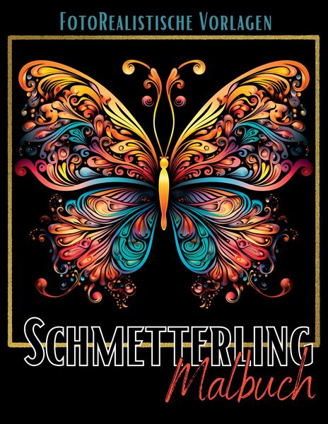 Produktbild: Malbuch Schmetterling &bdquo;Fotorealistisch&ldquo;.