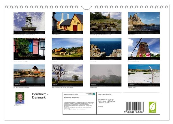 Produktbild: Bornholm - Denmark (Wall Calendar 2026 DIN A4 landscape), CALVENDO 12 Month Wall Calendar