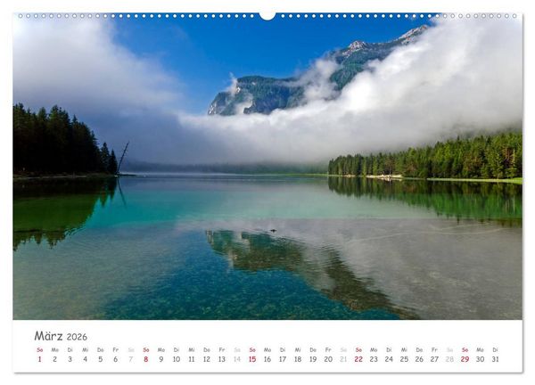 Produktbild: S&uuml;dtirol - Land der Berge und Seen (Wandkalender 2026 DIN A2 quer), CALVENDO Monatskalender