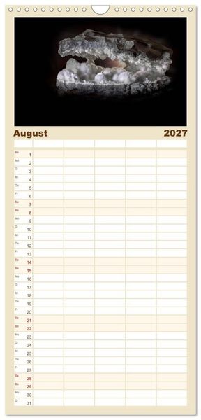 Produktbild: Familienplaner 2027 - MINERALIEN designed by nature mit 5 Spalten (Wandkalender, 21 x 45 cm) CALVENDO