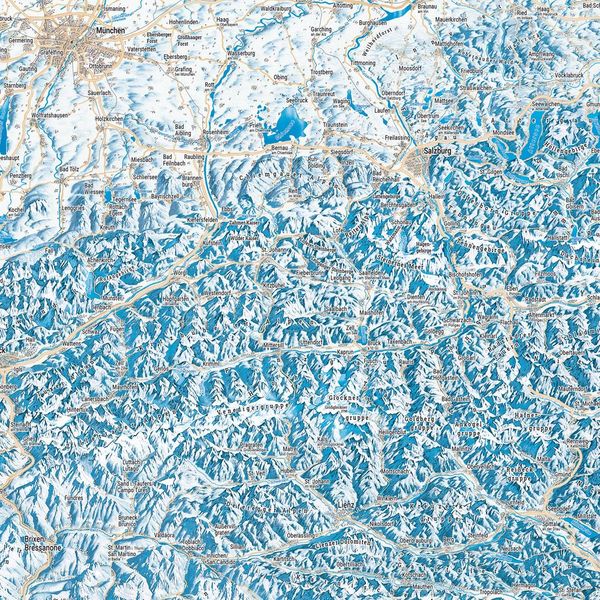 Produktbild: &Ouml;sterreich Panoramakarte, Sommer / Winter, freytag & berndt