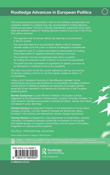 Produktbild: The Illusion of Accountability in the European Union