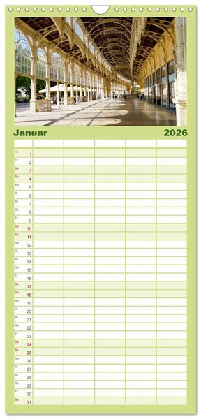Produktbild: Familienplaner 2026 - Kurort Marienbad mit 5 Spalten (Wandkalender, 21 x 45 cm) CALVENDO
