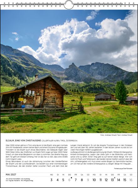 Produktbild: Blodigs Alpenkalender 2027