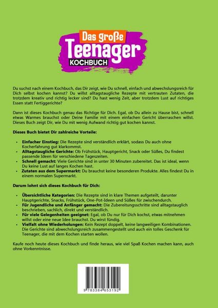 Produktbild: Das gro&szlig;e Teenager Kochbuch