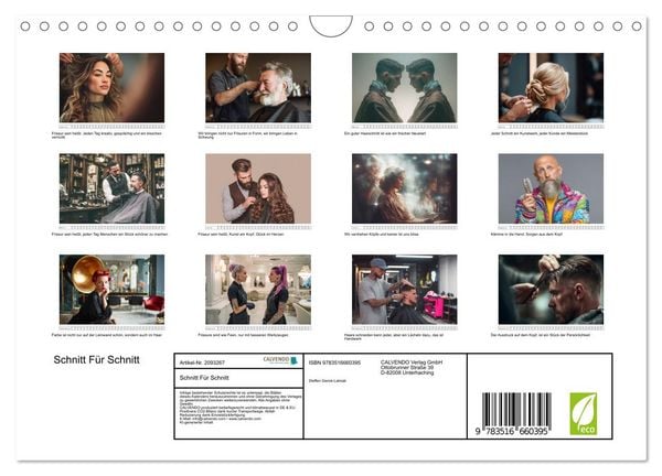 Produktbild: Schnitt F&uuml;r Schnitt (Wandkalender 2026 DIN A4 quer), CALVENDO Monatskalender