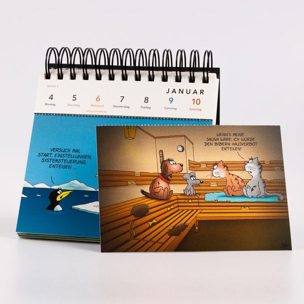 Produktbild: Uli Stein Postkartenkalender 2027