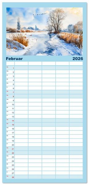 Produktbild: Familienplaner 2026 - Havelland Flair - Immer in Flussn&auml;he mit 5 Spalten (Wandkalender, 21 x 45 cm) CALVENDO