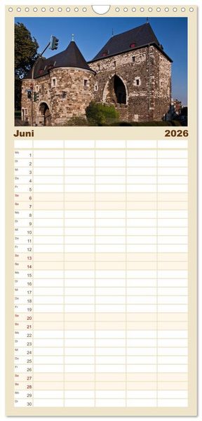 Produktbild: Familienplaner 2026 - Kaiserstadt Aachen mit 5 Spalten (Wandkalender, 21 x 45 cm) CALVENDO