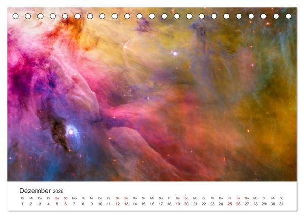 Produktbild: Nebel & Galaxien - Faszination Weltraum (Tischkalender 2026 DIN A5 quer), CALVENDO Monatskalender