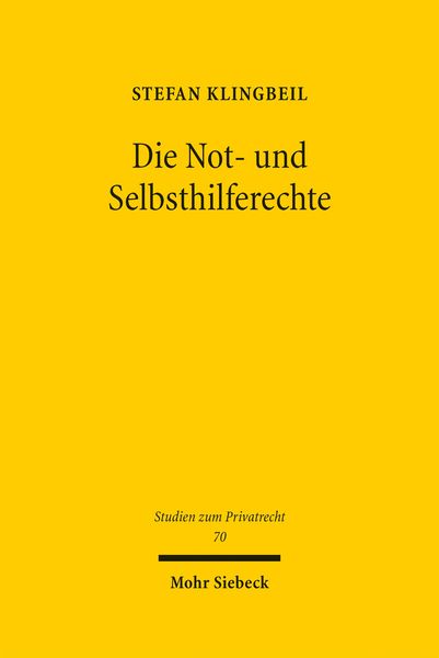 Produktbild: Die Not- und Selbsthilferechte