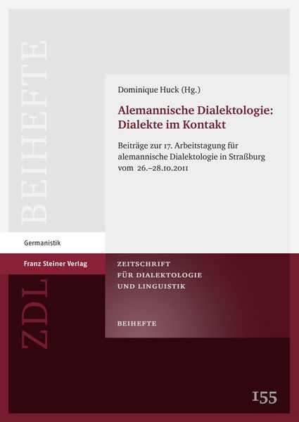 Produktbild: Alemannische Dialektologie: Dialekte im Kontakt