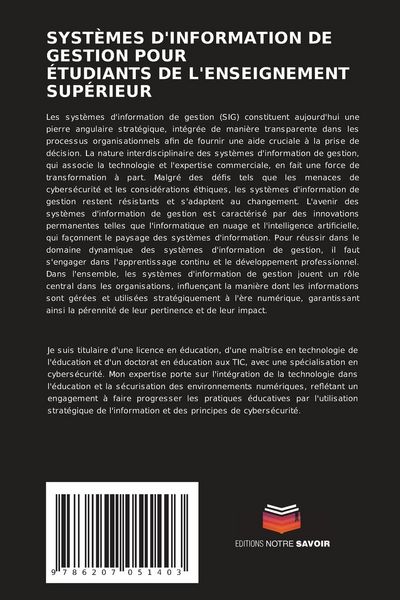 Produktbild: Syst&egrave;mes D'information De Gestion Pour &Eacute;tudiants De L'enseignement Sup&eacute;rieur