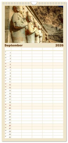 Produktbild: Familienplaner 2026 - &Auml;gypten - Impressionen mit 5 Spalten (Wandkalender, 21 x 45 cm) CALVENDO