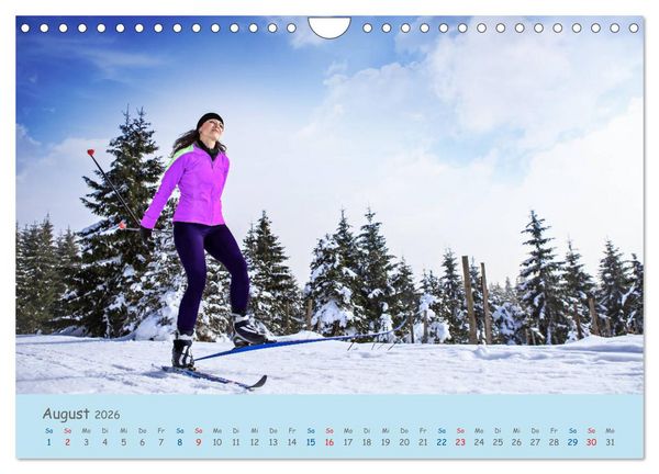 Produktbild: Langlaufen - f&uuml;r K&ouml;rper und Seele (Wandkalender 2026 DIN A4 quer), CALVENDO Monatskalender