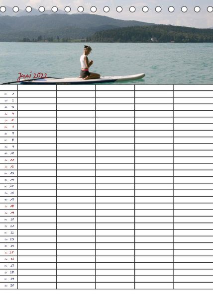 Produktbild: Faszination Yoga - SUP (Familienplaner 5 spaltig) (Tischkalender 2022 DIN A5 hoch)
