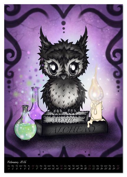 Produktbild: Gothic Fantasy Animals (Desk Calendar 2026 DIN A5 portrait), CALVENDO 12 Month DeskCalendar