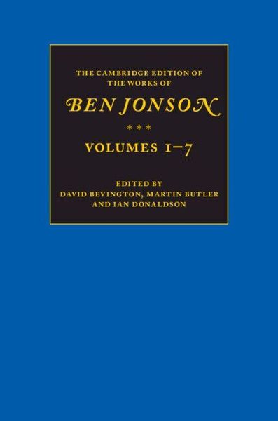 Produktbild: The Cambridge Edition of the Works of Ben Jonson 7 Volume Set